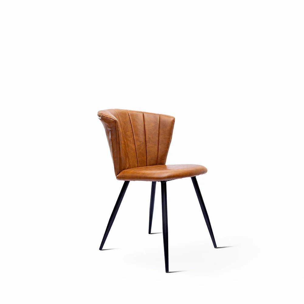 PU Leather Dining Chair With Iron Legs - Image 4