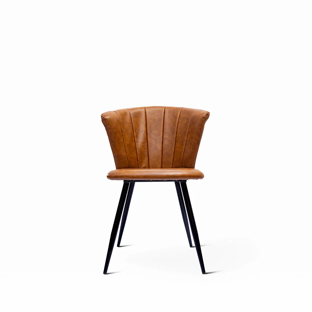 PU Leather Dining Chair With Iron Legs - Image 3