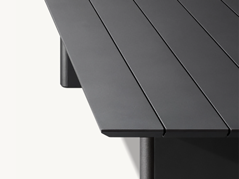 ALUMINUM RECTANGULAR DINING TABLE - Image 3