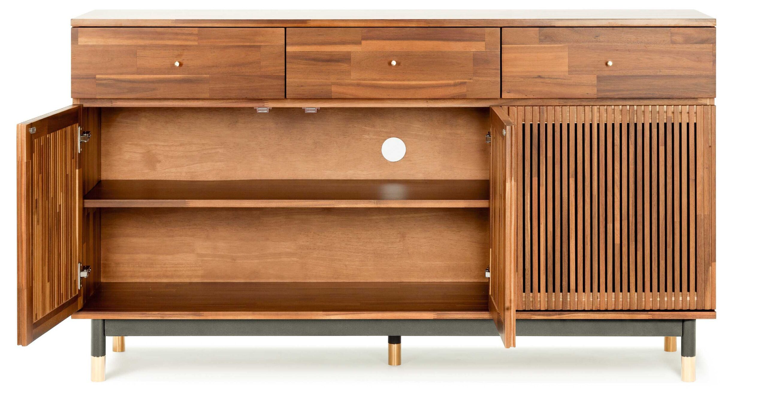 Zane Acacia Solid Wood TV Stand - Image 2