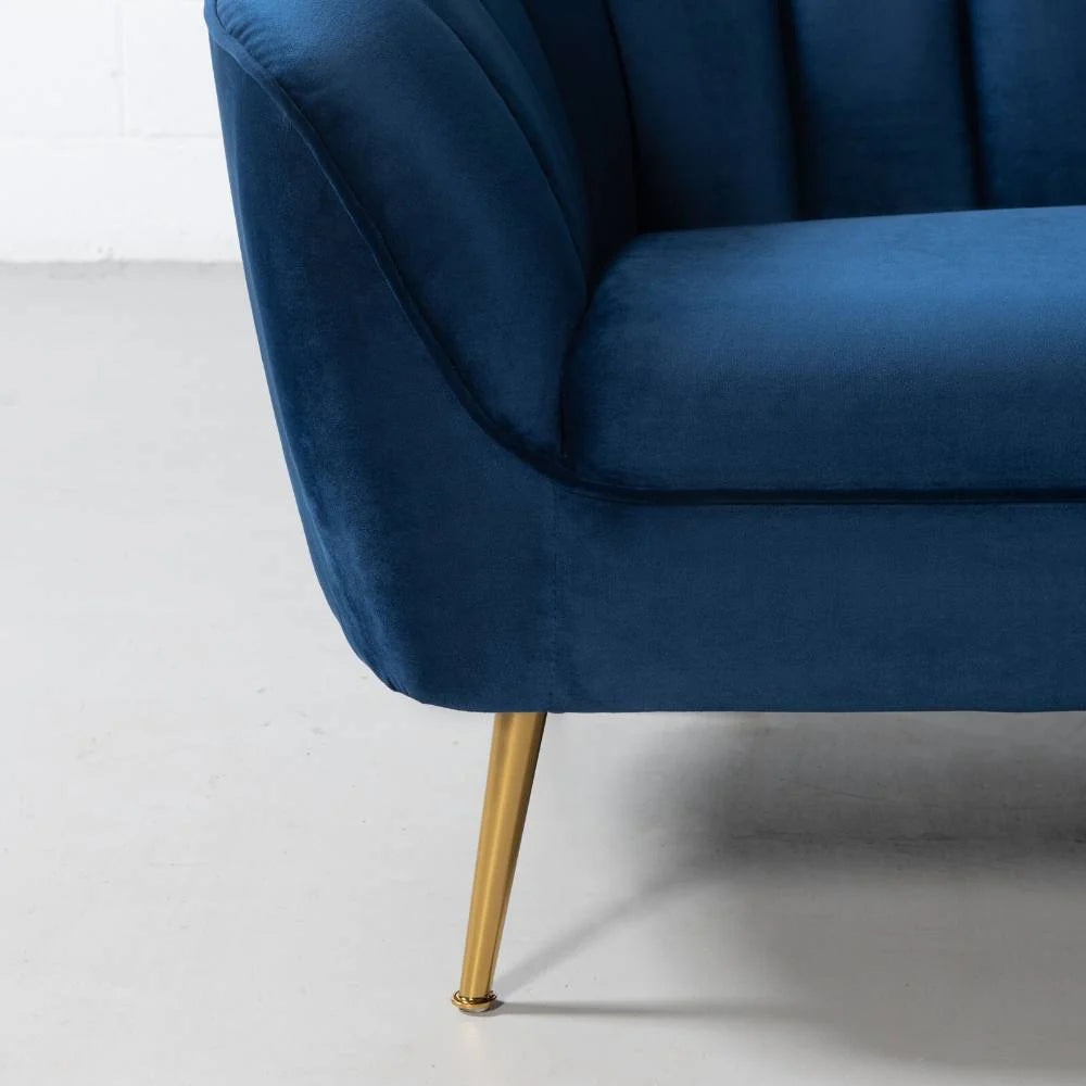 AUDREY - Blue Fabric Sofa - Image 4