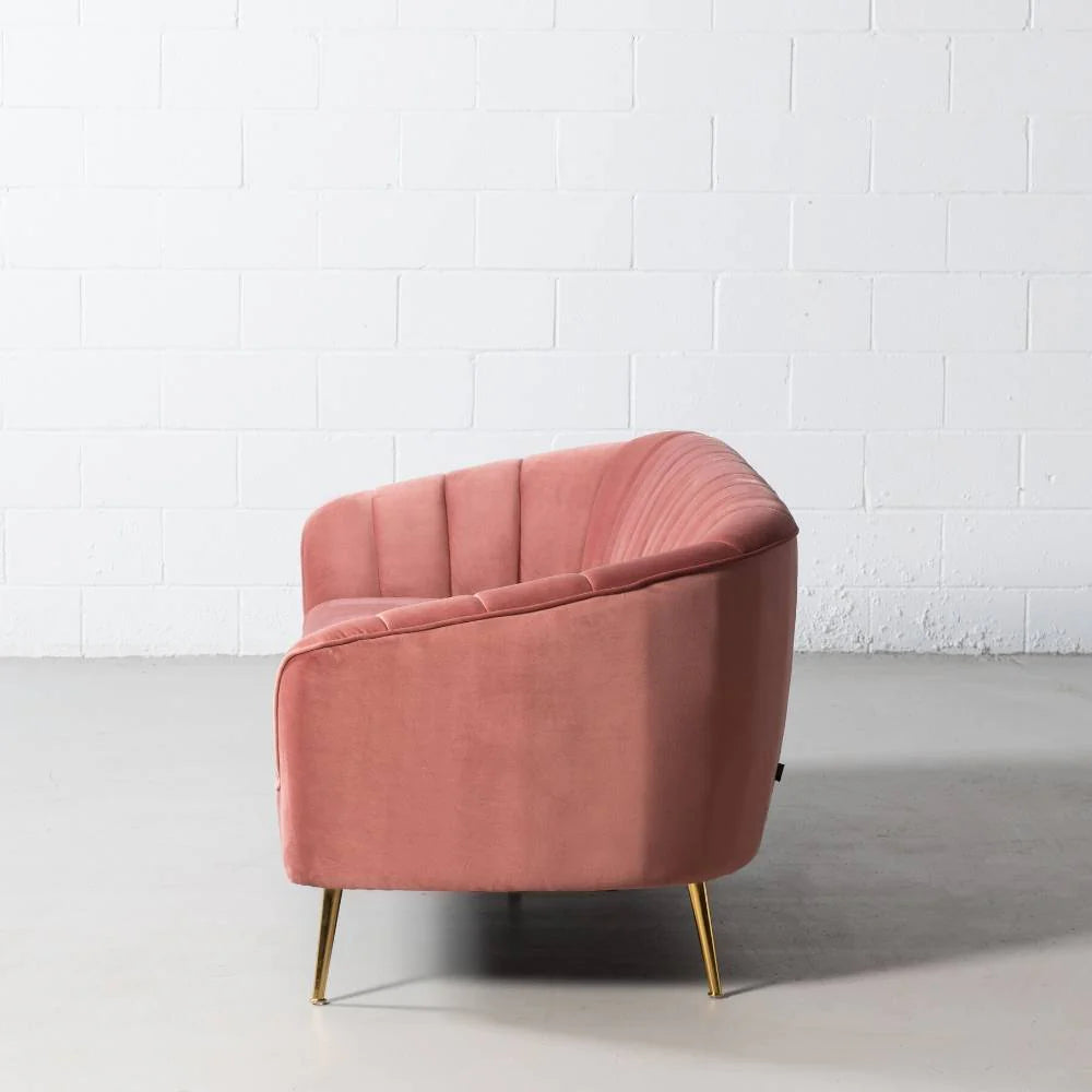 AUDREY - Pink Velvet Sofa - Image 6