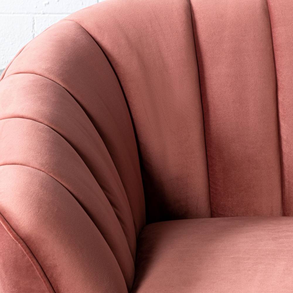 AUDREY - Pink Velvet Sofa - Image 4