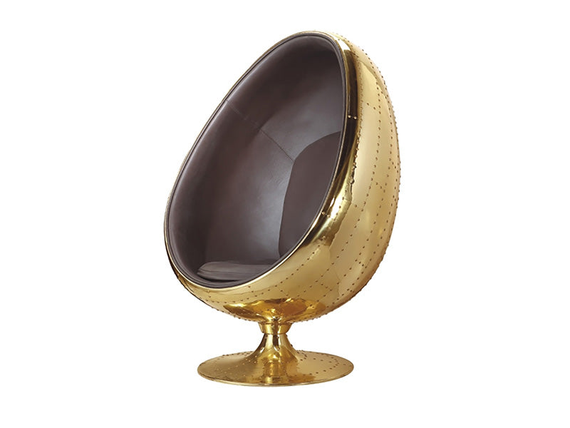 Egg Pod Chair,  Aviation Chair, Egg Chair, Aviator Chair, Brass Golden Chair, Leisure Chair, Modern Chair