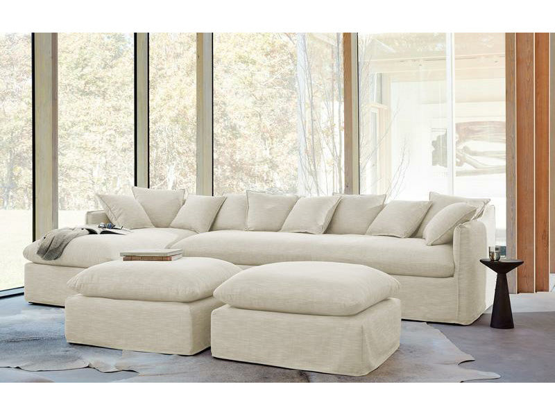 Andes 2-Piece Bumper Chaise Fabric Sectional Couch Sofa Marin Bumper Fabric Sectional Couch Sofa - Image 2