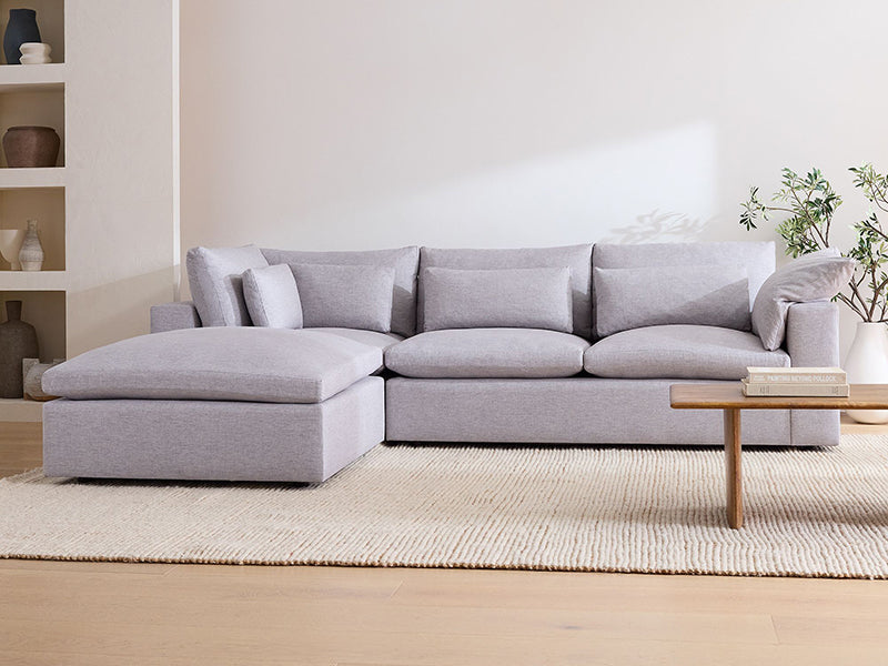 Luxury Fabric Sectional Couch Sofa Set For Home New Style Harmony Ottoman Linen Sectional Couch Sofa - Image 3