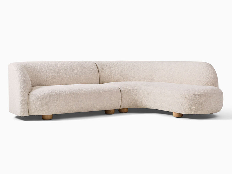 Luxury Boucle Sectional Couch Sofa Sectional Couch Sofa Harmony Ottoman Boucle Sofa Set For Home - Image 4