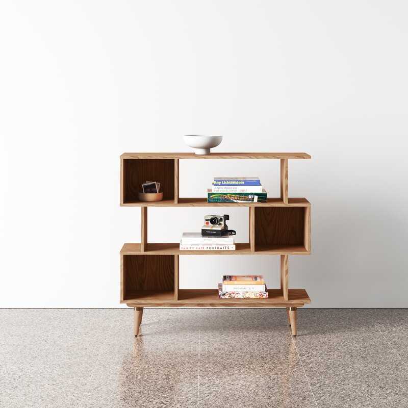 Oak Sterling Geometric Bookcase - Image 3