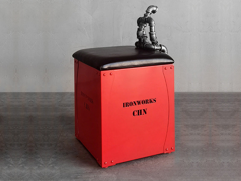 Industrial container furniture, shipping container side table, side tables for bedroom bedside, side coffee table, storage stool - Image 2