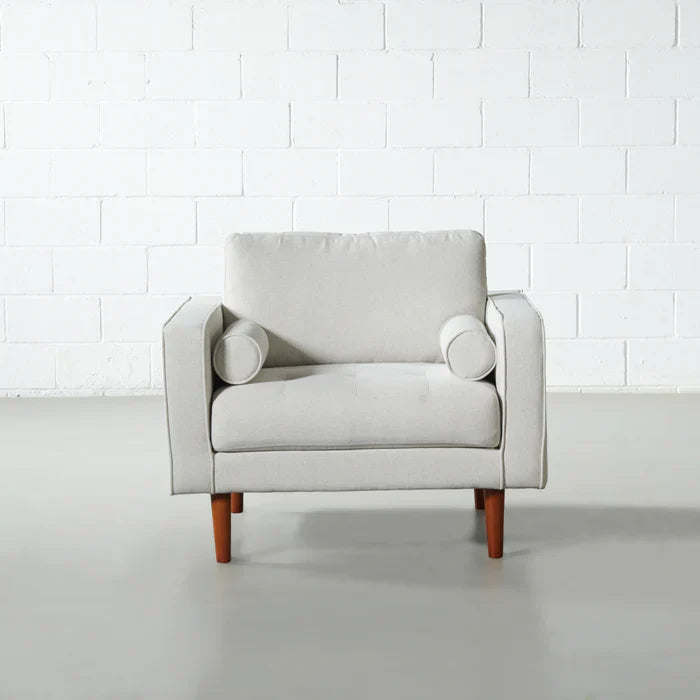 FONDA - Cream Fabric Chair - Image 3
