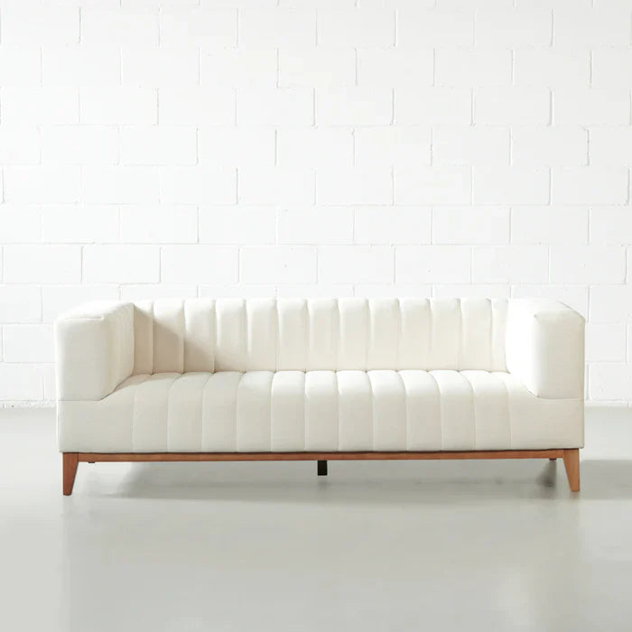 MELINA - Cream Fabric Sofa - Image 3