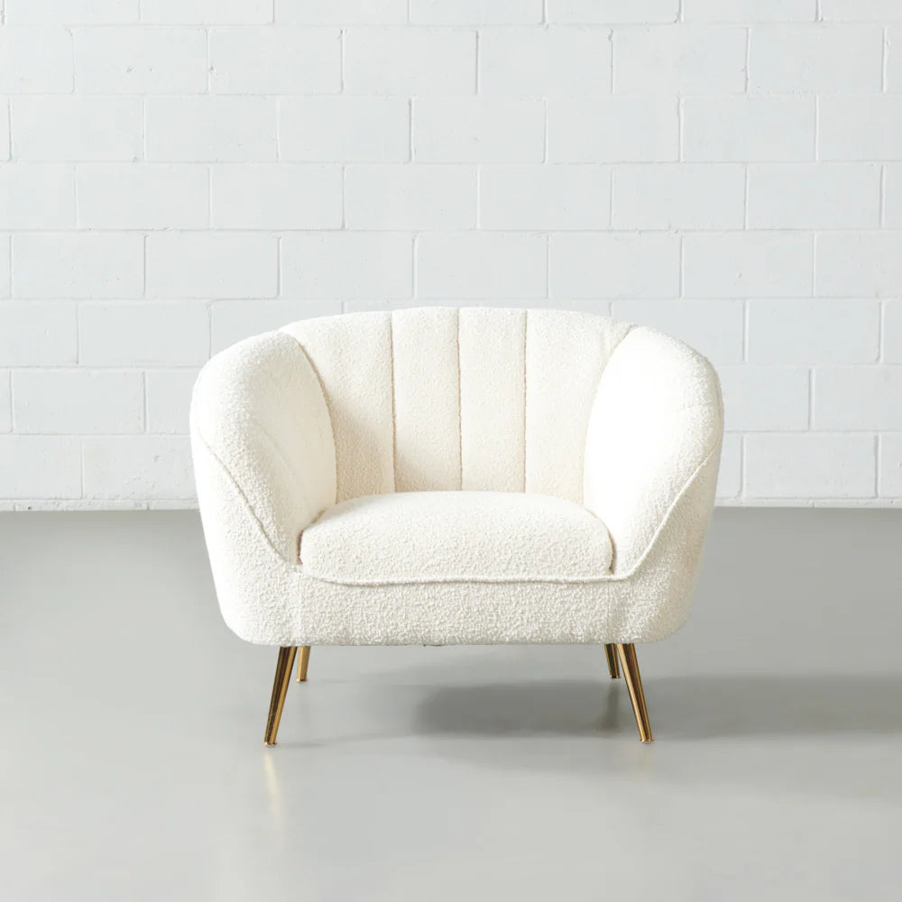 AUDREY - Cream Fabric Chair - Image 2