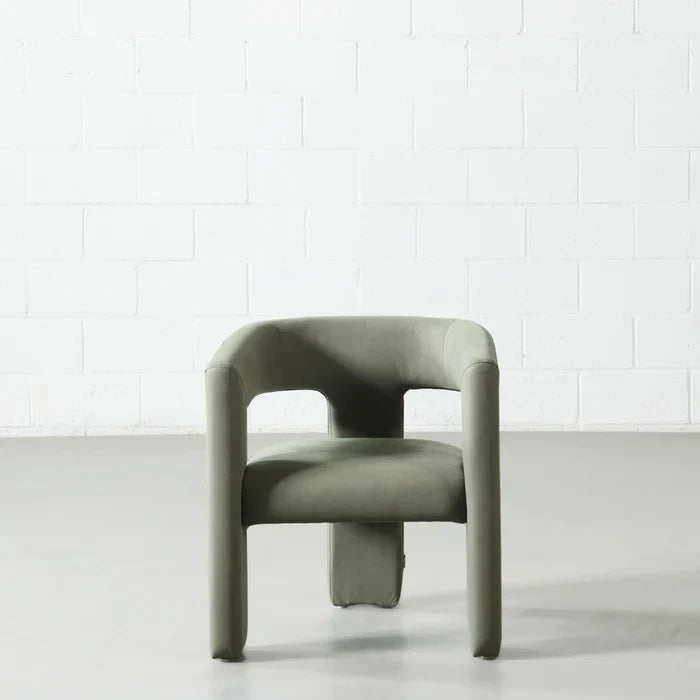 MEZE - Green Fabric Lounge Chair - Image 4
