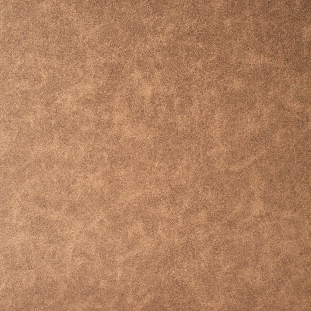 MASON - Brown Vegan Leather Ottoman - Image 2