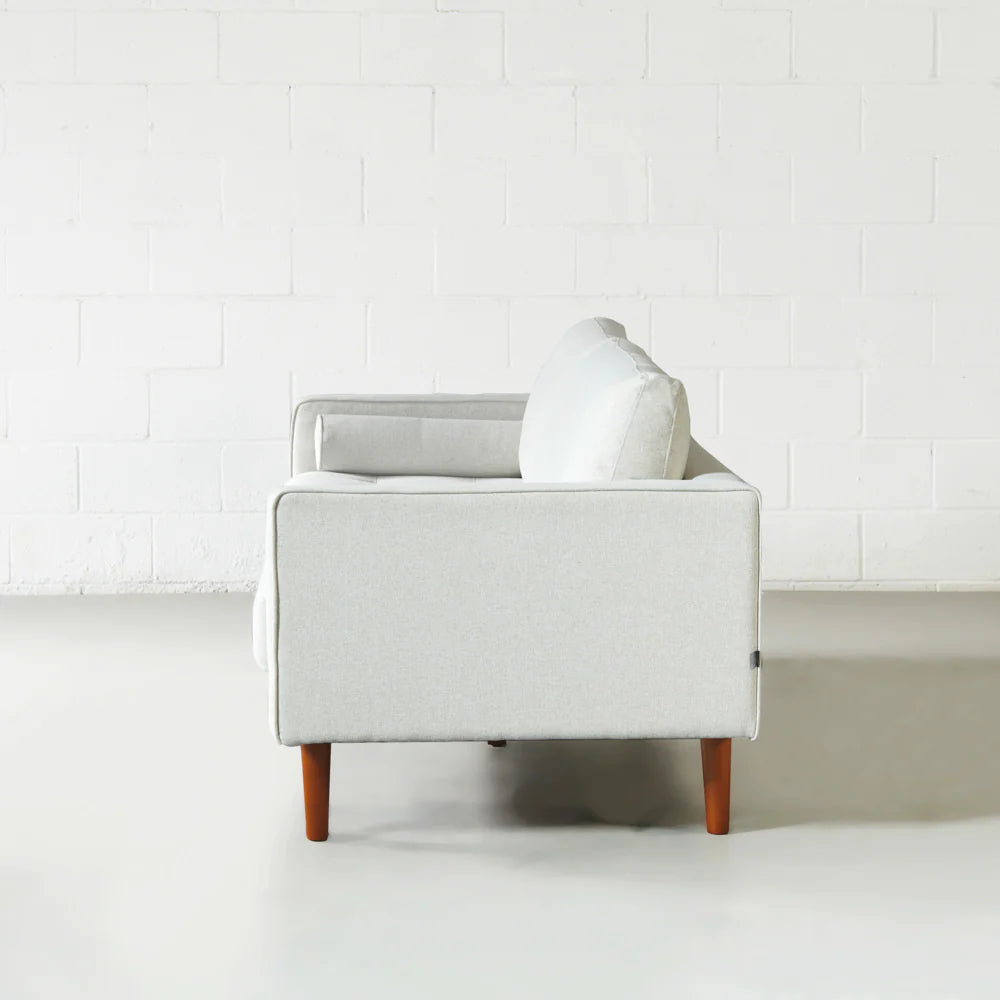 FONDA - Cream Fabric 3-Seater Sofa - Image 6