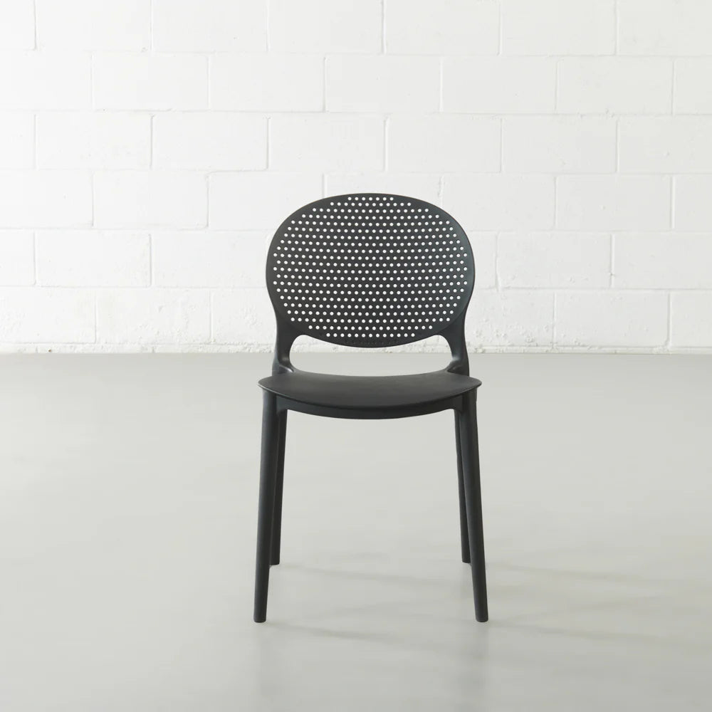 POLKA - Black UV Resistant Plastic Dining Chair - Image 4