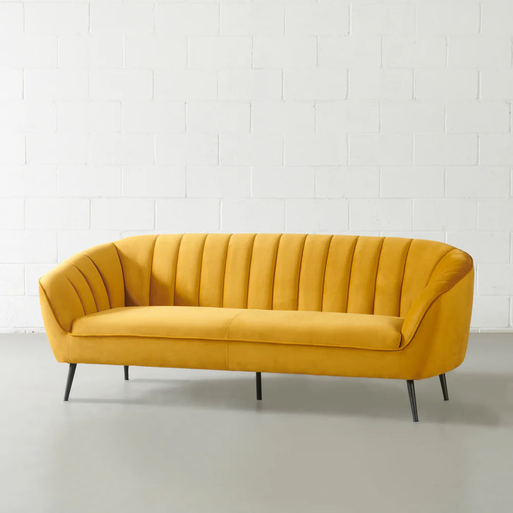 AUDREY - Mustard Velvet Sofa - Image 6