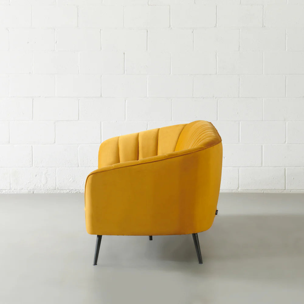 AUDREY - Mustard Velvet Sofa - Image 8