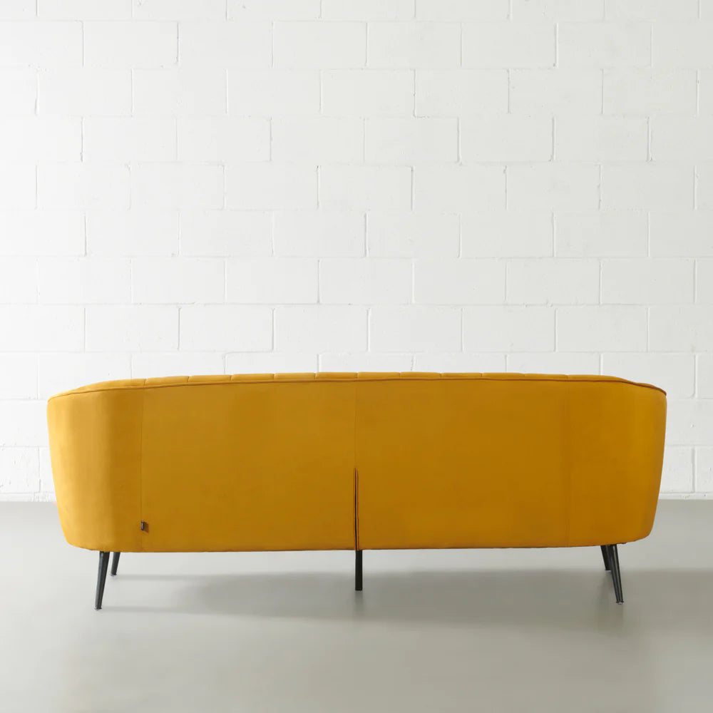 AUDREY - Mustard Velvet Sofa - Image 9