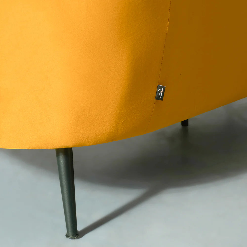 AUDREY - Mustard Velvet Sofa - Image 5