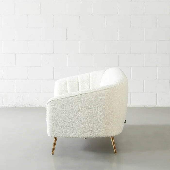AUDREY - Cream Boucle Fabric Sofa - Image 5