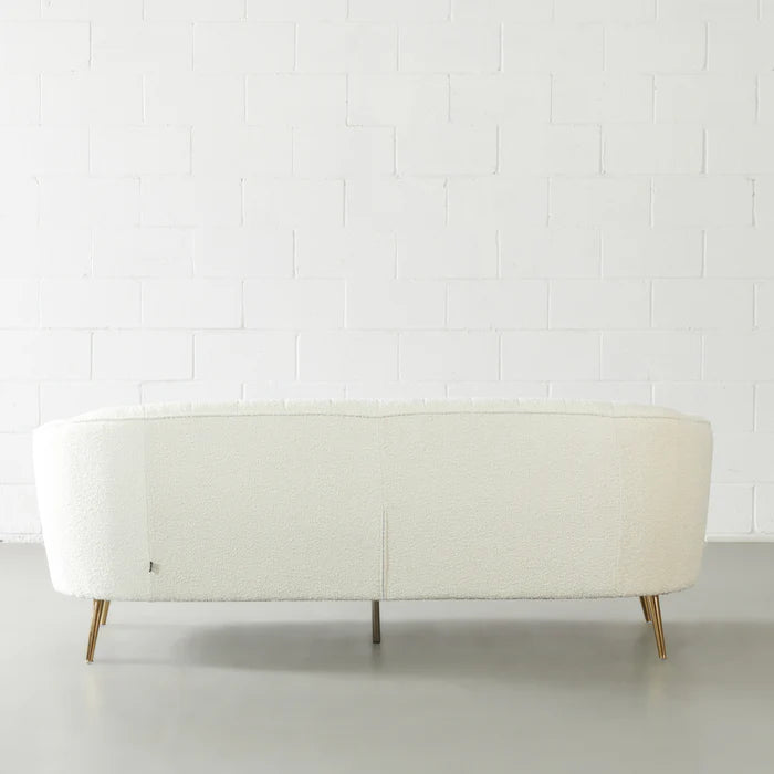 AUDREY - Cream Boucle Fabric Sofa - Image 4