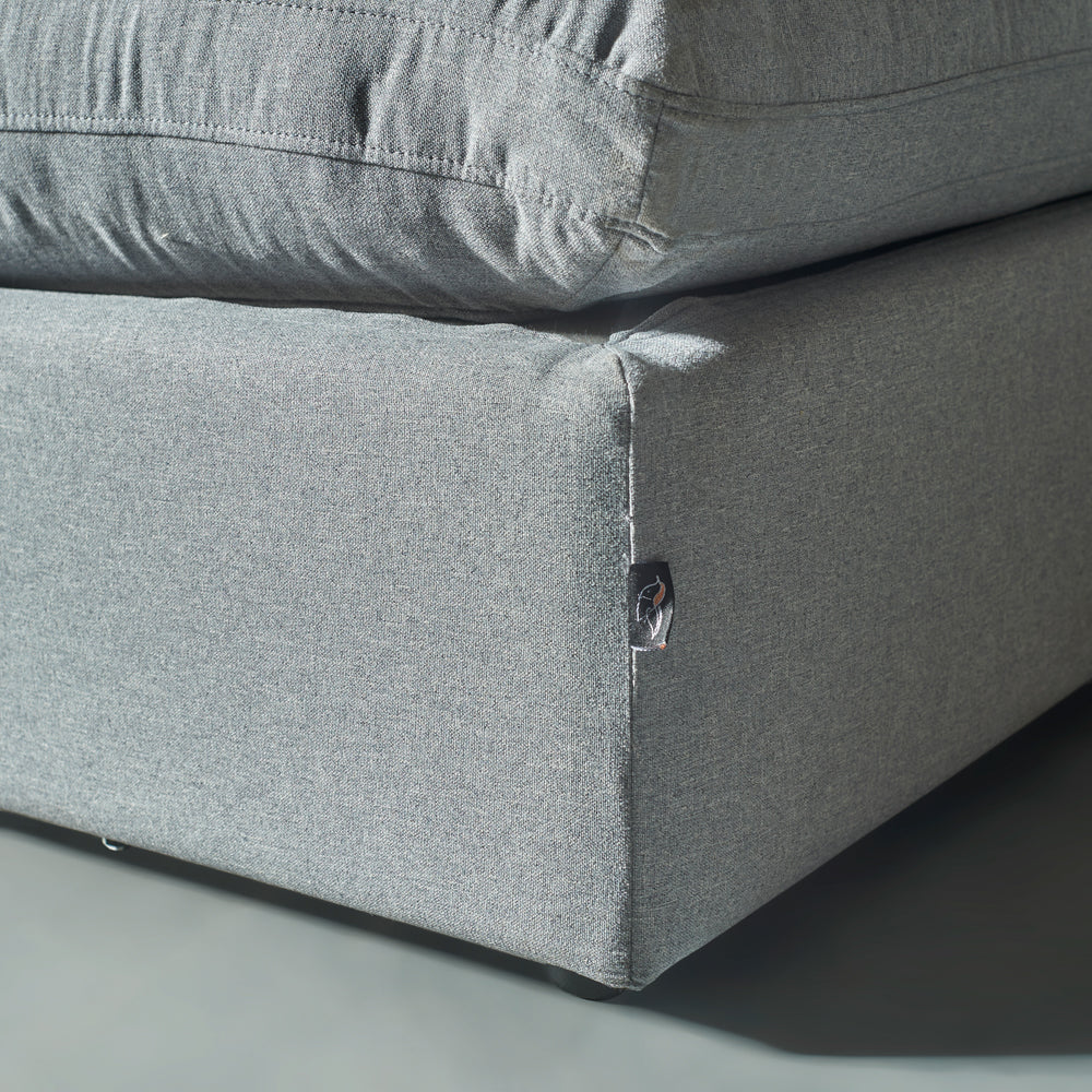 COSMIC - Grey Fabric Ottoman - Image 5