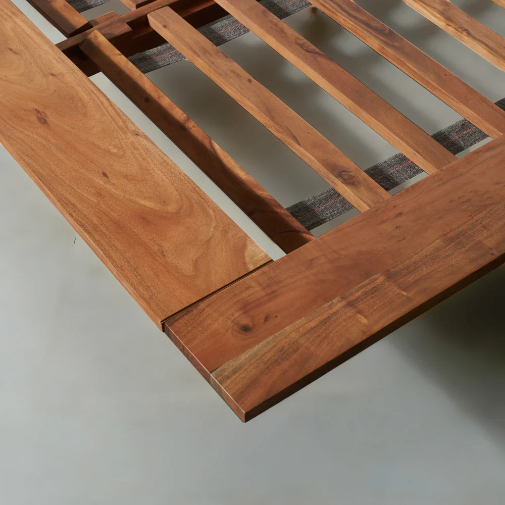 ZOEY - Solid Acacia Wood Platform Bed - Image 3
