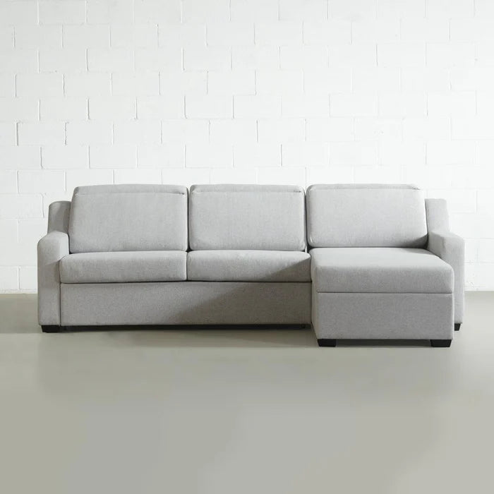 EVA - Grey Fabric Sectional Sofabed with Memory Foam Mattress and Storage - Left - Image 5