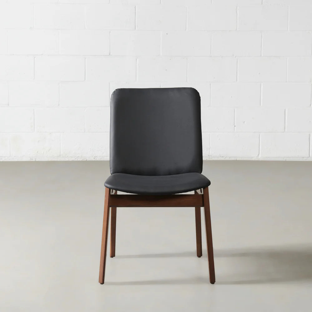 HARRIS - Black Leather Dining Chair - Image 5