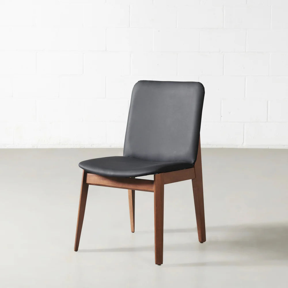 HARRIS - Black Leather Dining Chair - Image 6