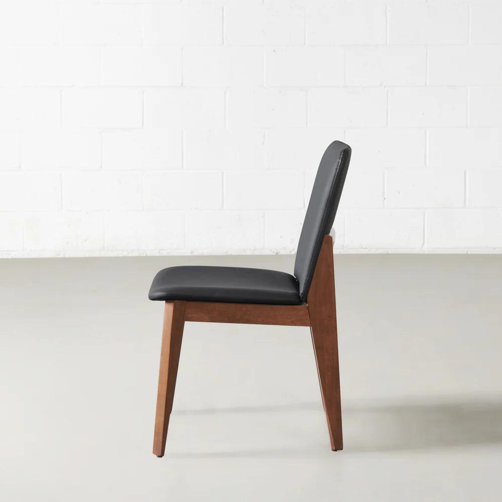 HARRIS - Black Leather Dining Chair - Image 7