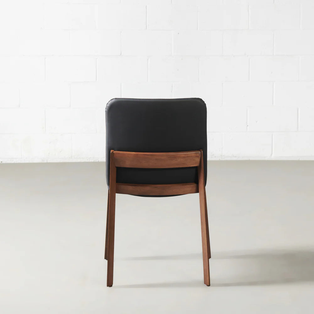 HARRIS - Black Leather Dining Chair - Image 8
