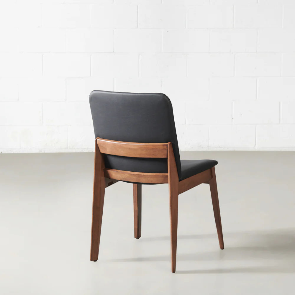 HARRIS - Black Leather Dining Chair - Image 11
