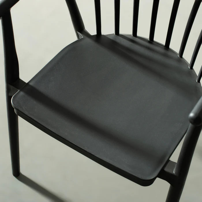 EDITH - Black UV Resistant Plastic Dining Chair - Image 5