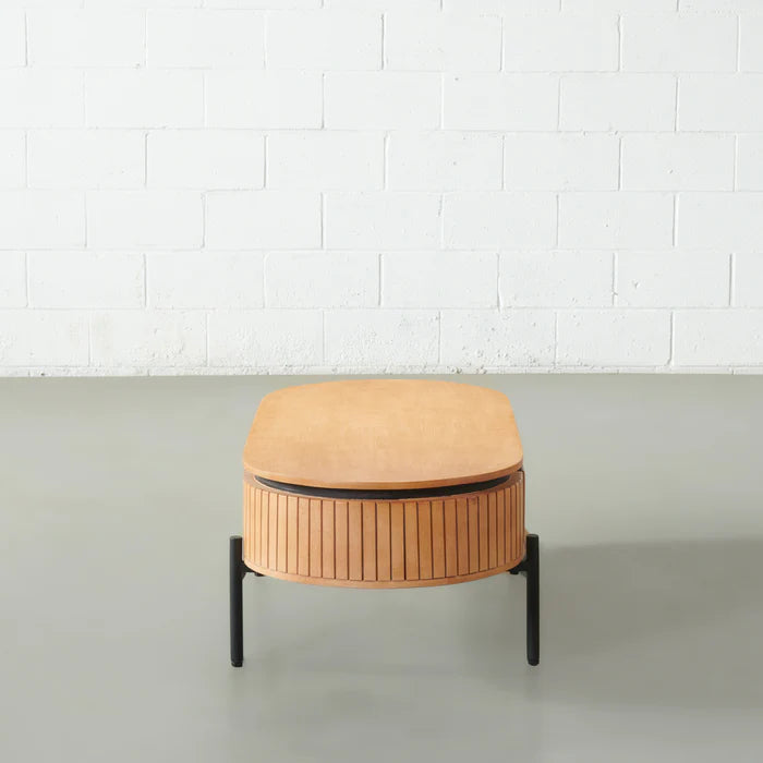 COPENHAGEN - Fluted Solid Mango Wood Coffee Table - Image 5