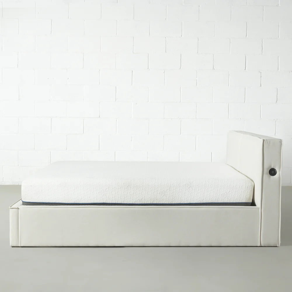 DENMARK - Cream Fabric Lift Up Storage Platform Bed SKU: B1082K - Image 7