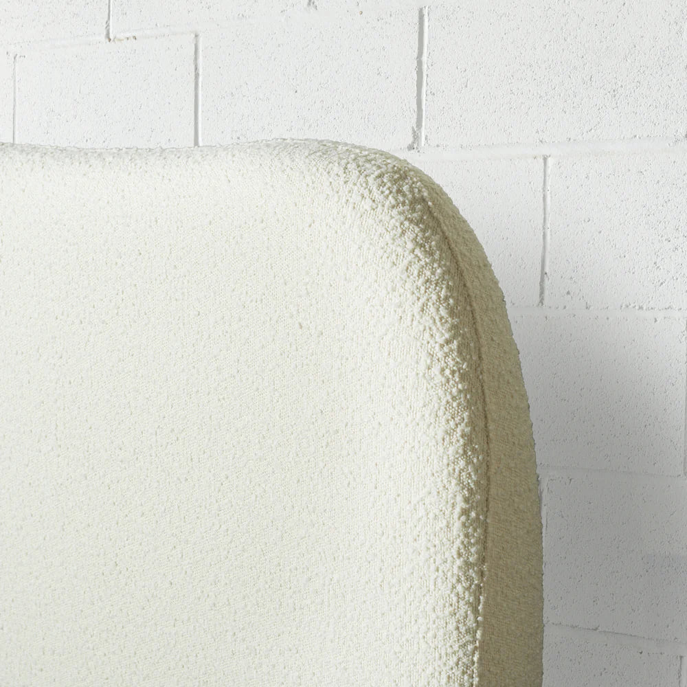 TOULOUSE - Cream Boucle Fabric Bed - Image 2