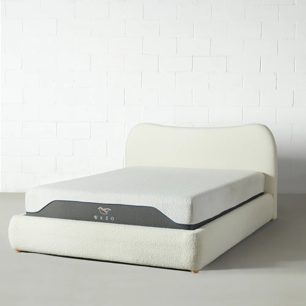 TOULOUSE - Cream Boucle Fabric Bed - Image 5