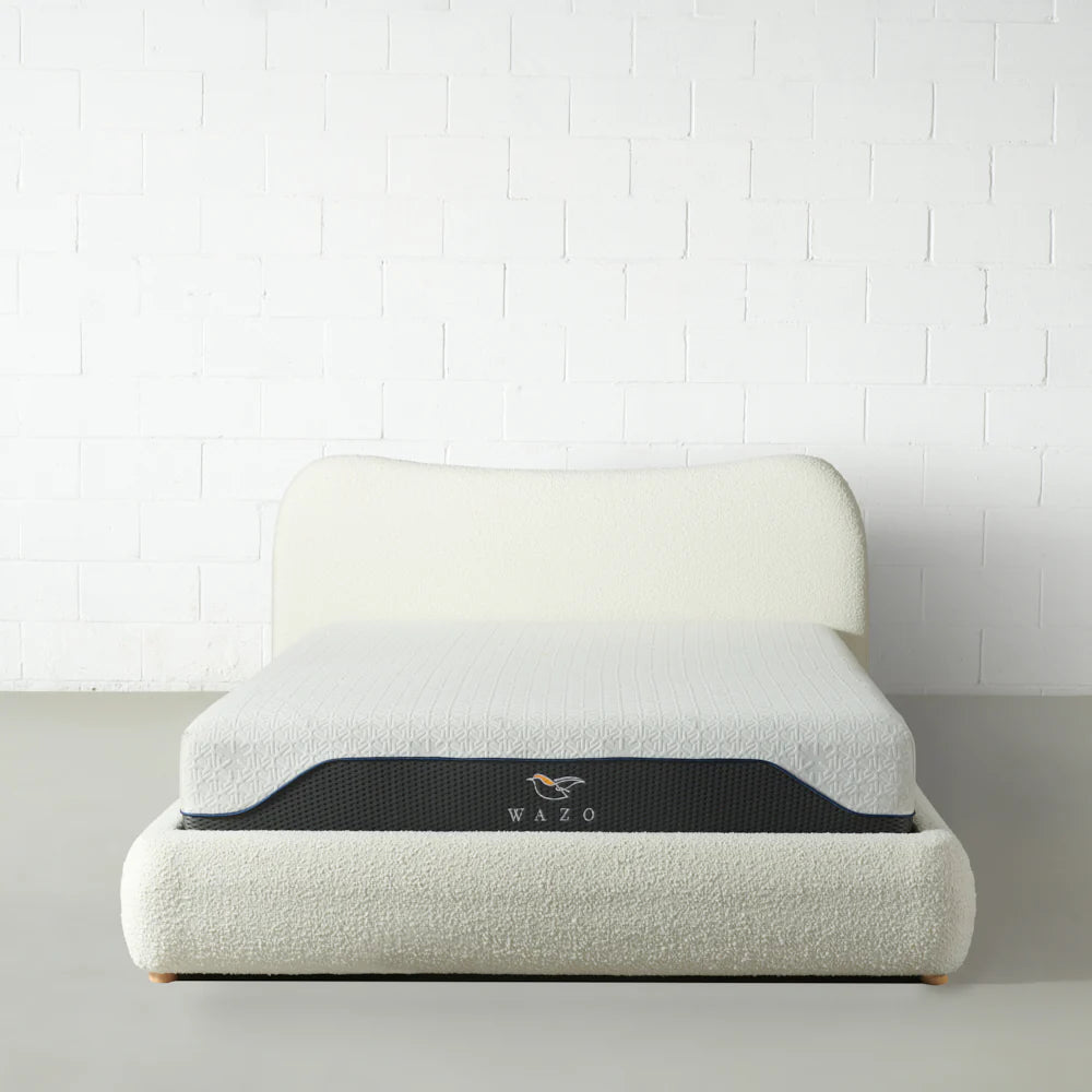 TOULOUSE - Cream Boucle Fabric Bed - Image 6