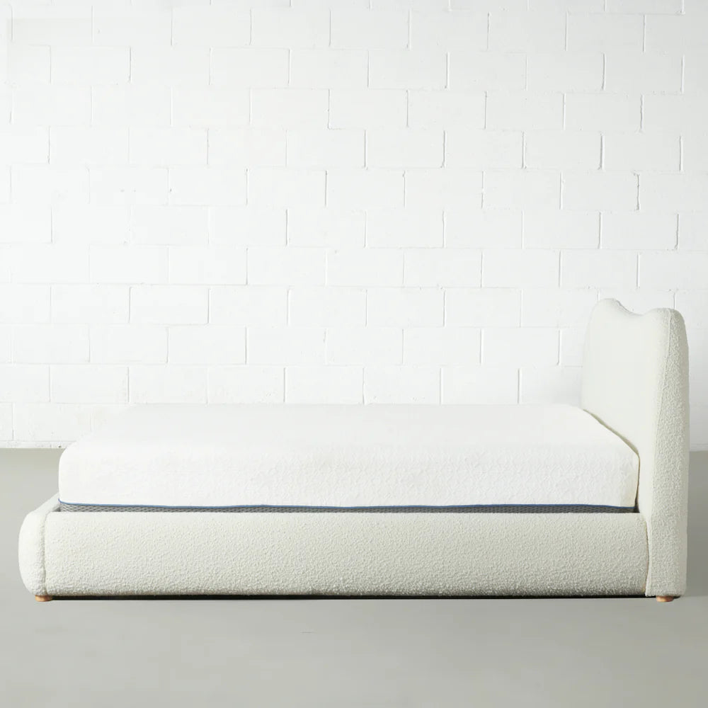 TOULOUSE - Cream Boucle Fabric Bed - Image 7
