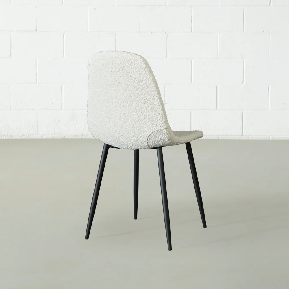 MILAN - Cream Boucle Dining Chair - Image 8