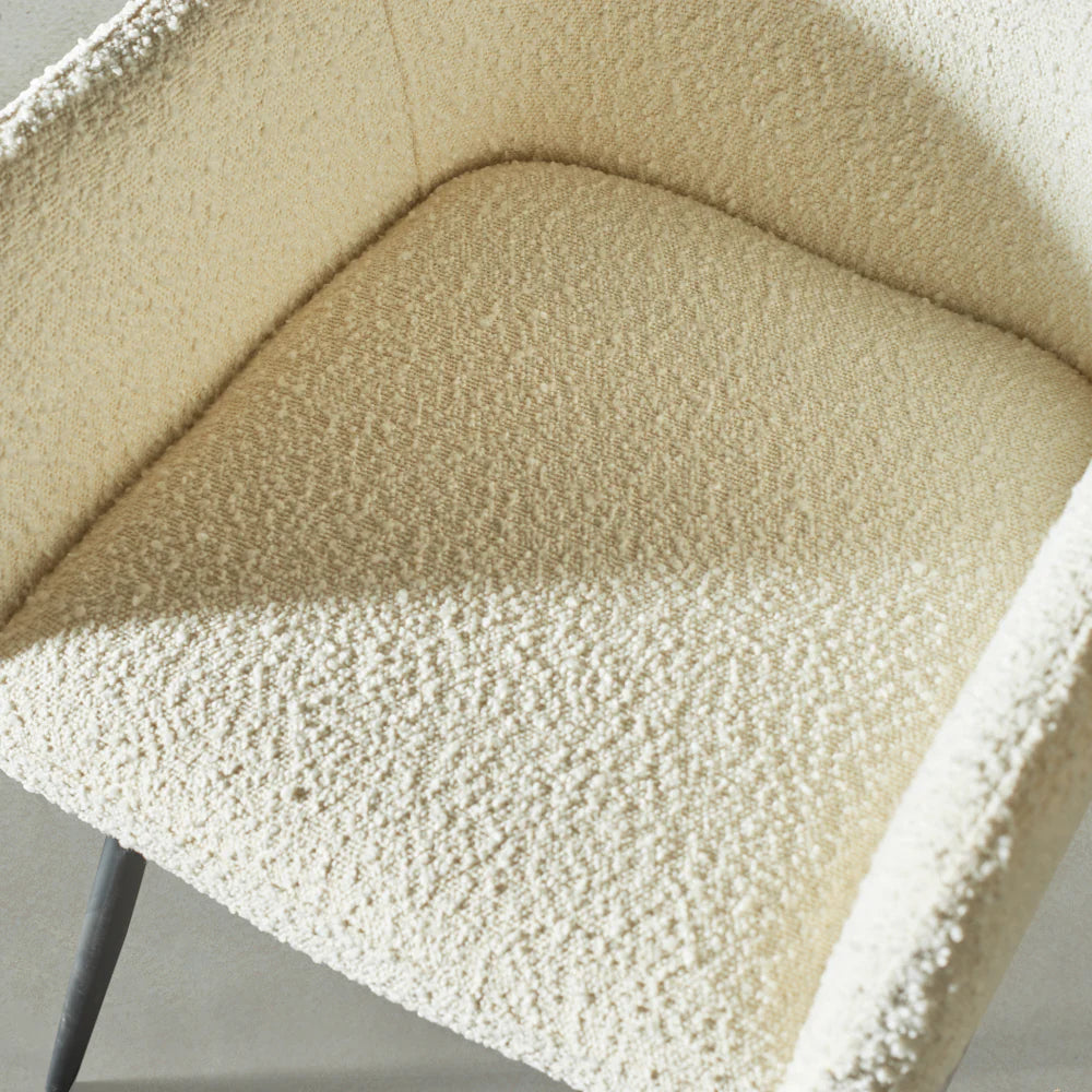 MILAN - Cream Boucle Armchair - Image 2
