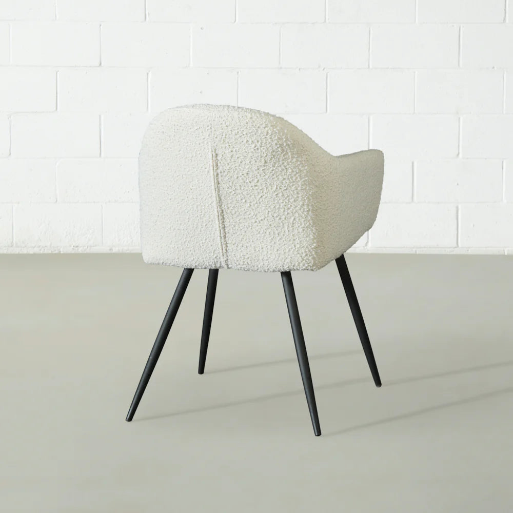 MILAN - Cream Boucle Armchair - Image 4