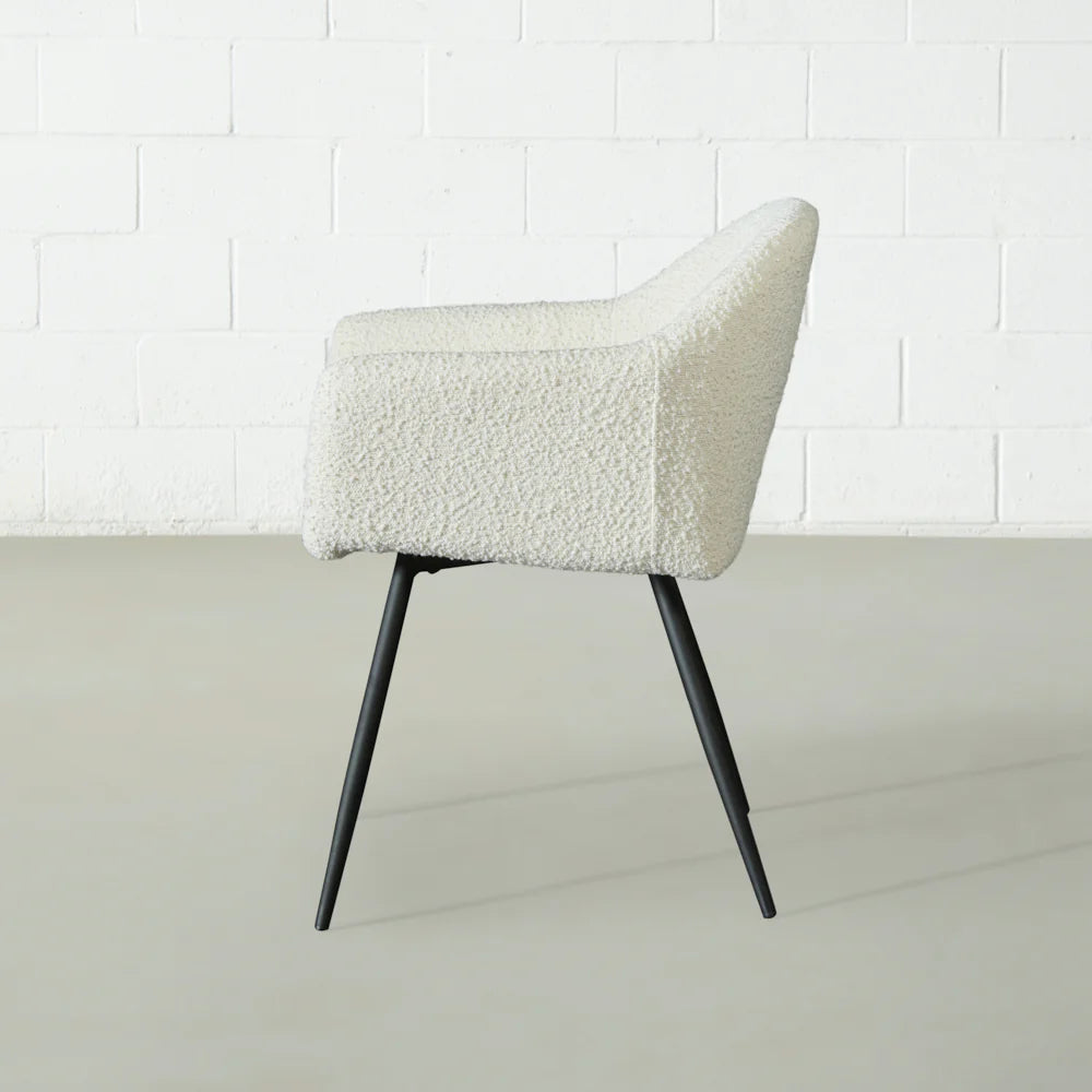 MILAN - Cream Boucle Armchair - Image 6