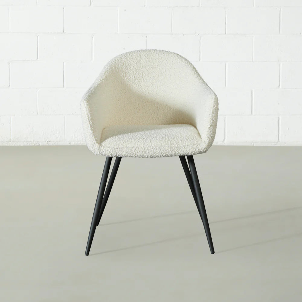 MILAN - Cream Boucle Armchair - Image 7