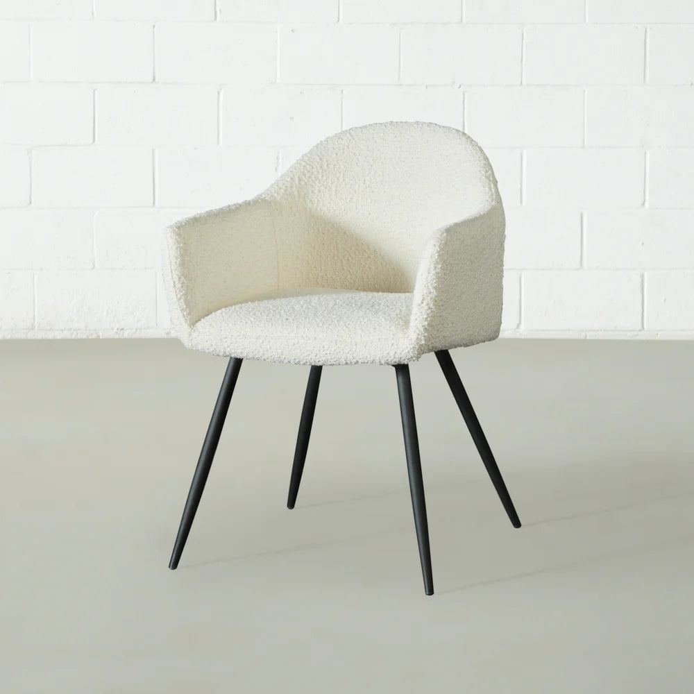 MILAN - Cream Boucle Armchair - Image 8