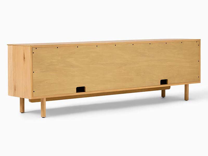 Oak Veneer Over Engineered Wood Top Cabinet Solid Wood Legs Storage Cabinet - Image 4
