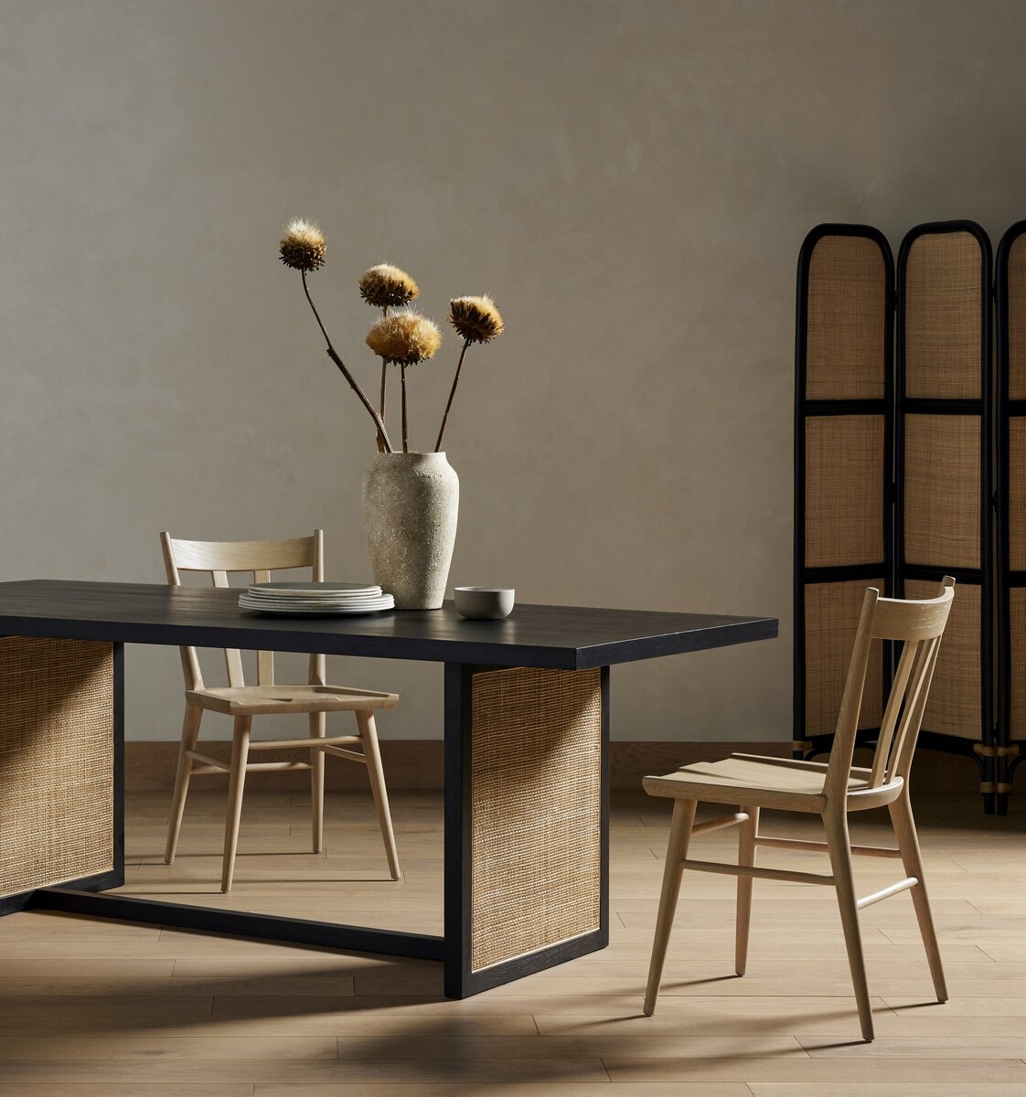 Dennis Woven Rectangle Dining Table - Image 8