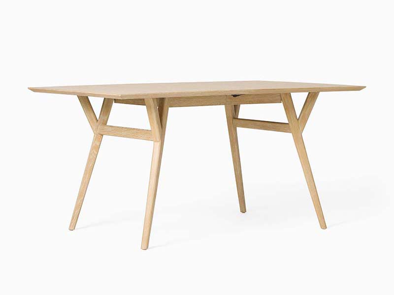 Expandable and Elegant Ash Wooden Dining Table Sustainably Living Room Dining Table - Image 2